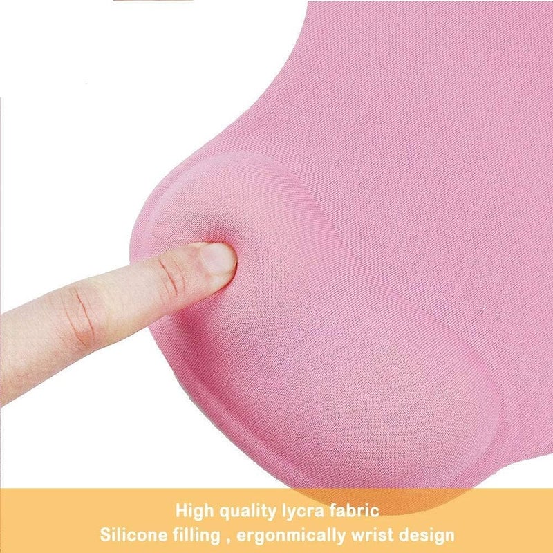 DemonChest Office Mousepad with Gel Wrist Support - Ergonomic Gaming Desktop Mouse Pad Wrist Rest - Design Gamepad Mat Rubber Base for Laptop Computer -Silicone Non-Slip Special-Textured Surface (06RoseRed) - Image 4